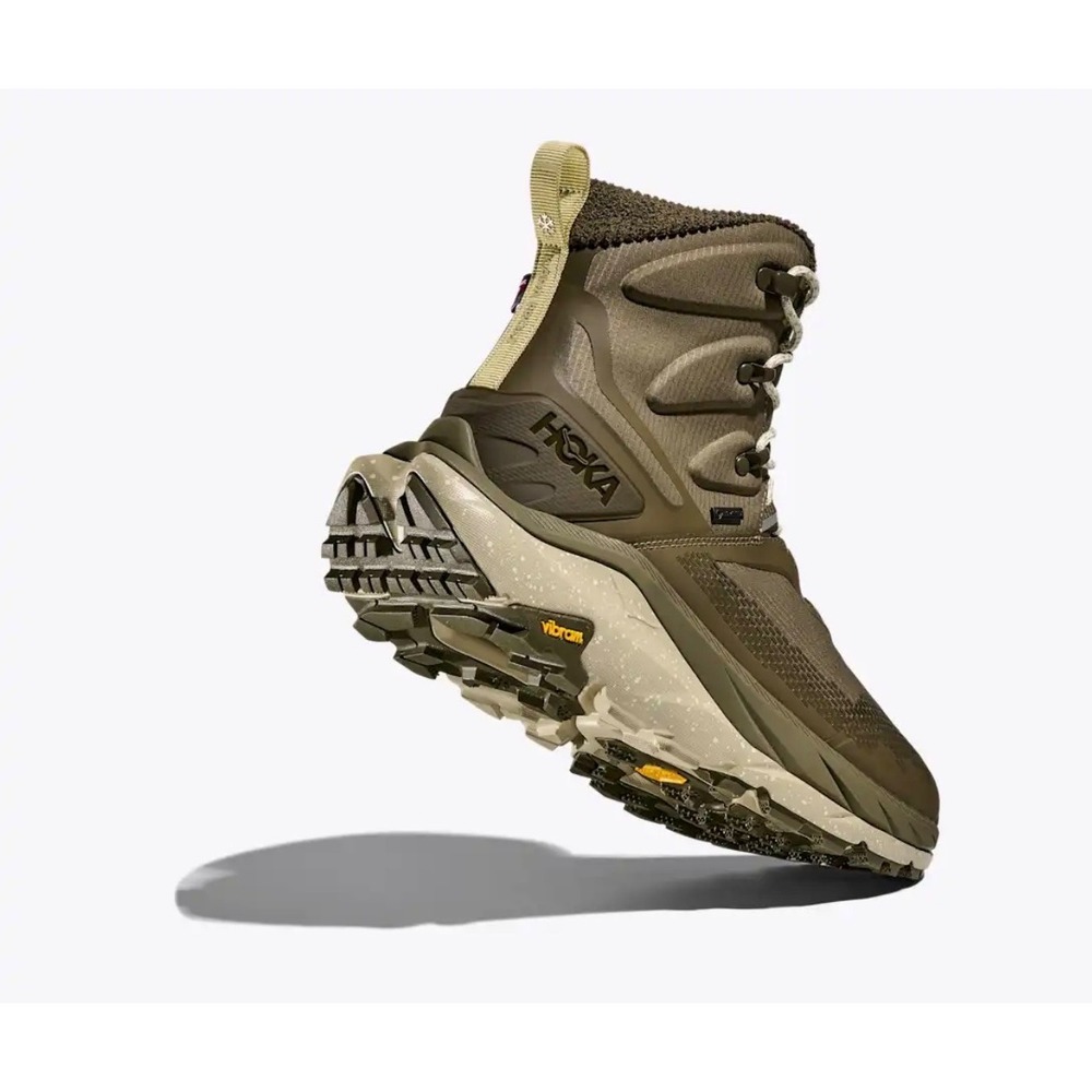 Hoka Kaha Frost Mens 10.5 Green Excellent Gore-Tex Primaloft Vibram - Picture 6 of 12
